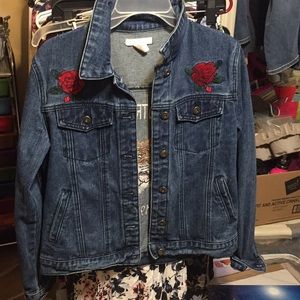 Embroidered jean jacket